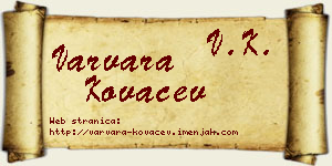 Varvara Kovačev vizit kartica